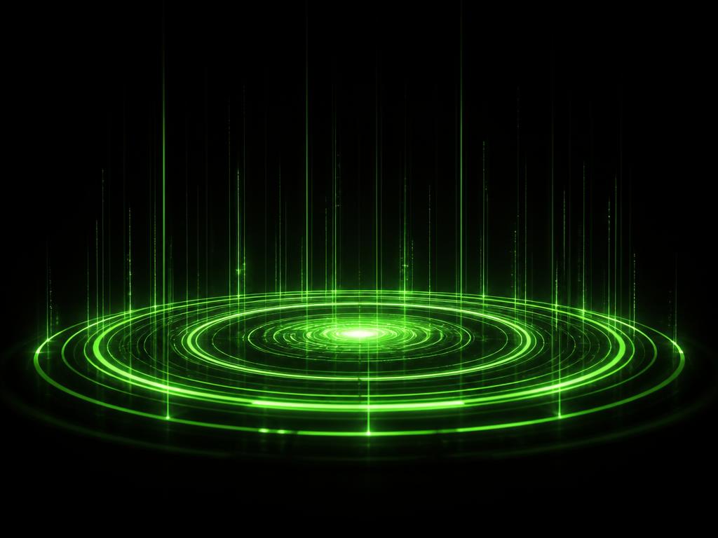 Glowing concentric rings representing intelligent automation